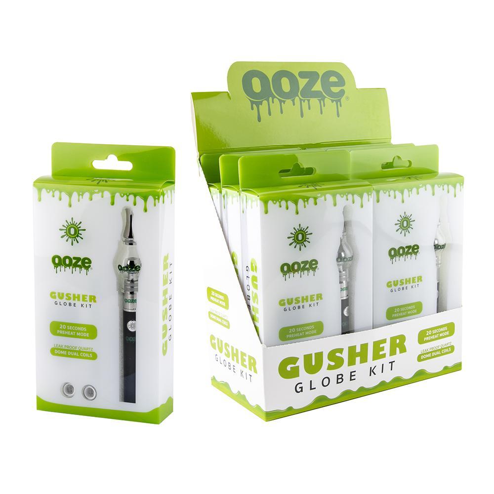 OOZE Gusher Glass Globe 6ct Display, 650mah, preheat, dual quartz coil